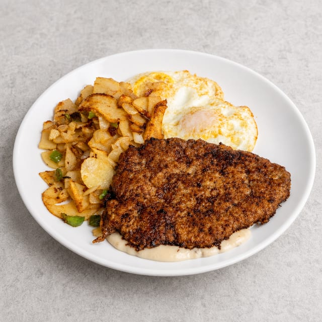 Two Egg Chicken Fried Steak.