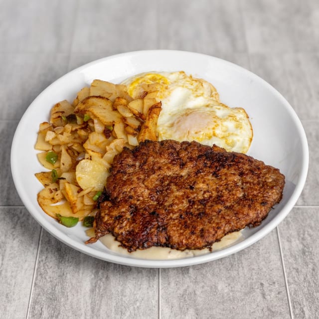 Two Egg Chicken Fried Steak.
